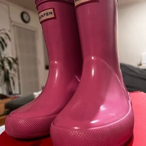 Hunter Little Kids Pink Rain Boots